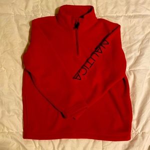 Red, boys, Nautica quarter zip sweater